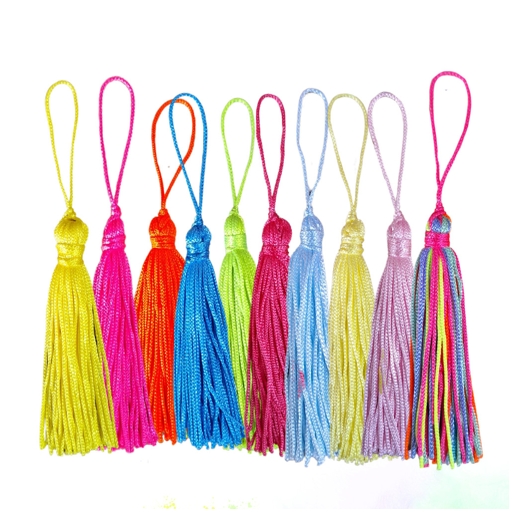 Pingente De Seda Tassel 7 cm 100 Unidades Franja C