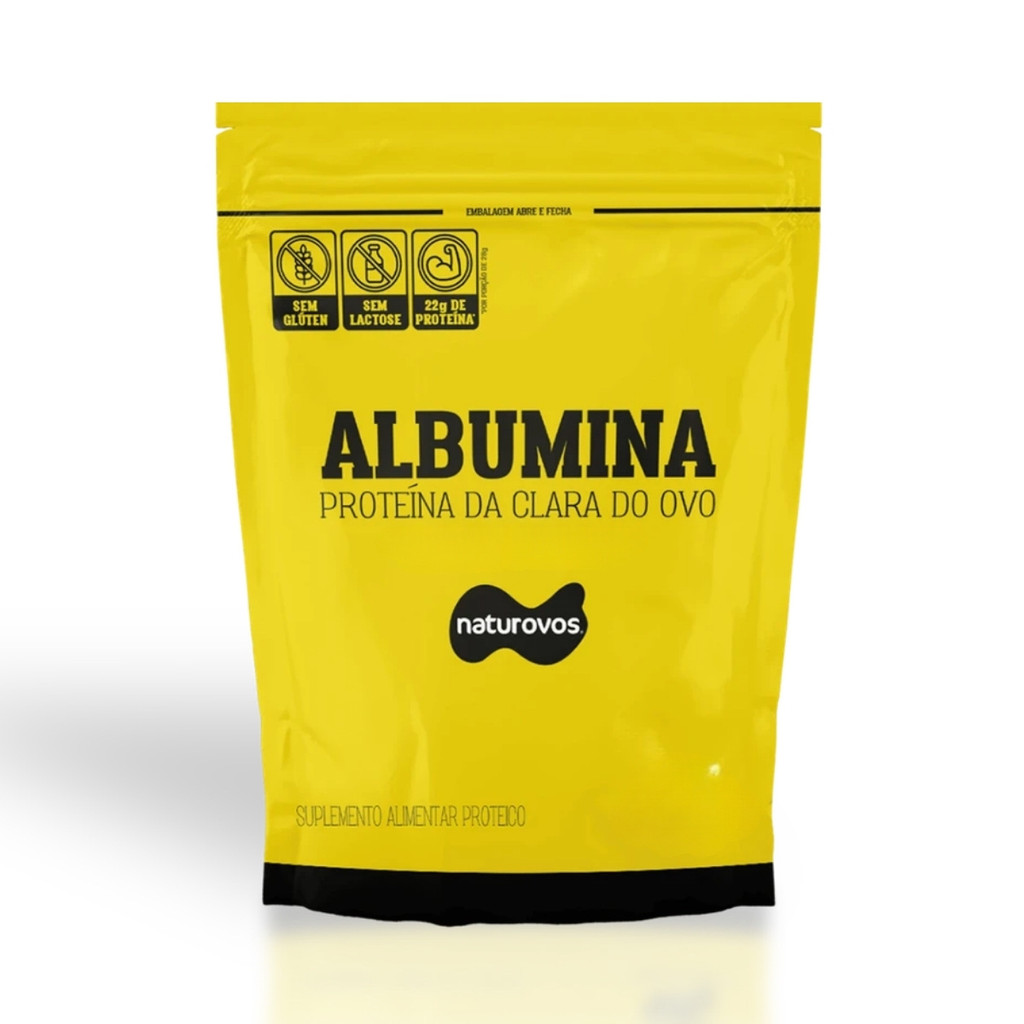 Albumina Refil 1kg Naturovos Sabor Morango