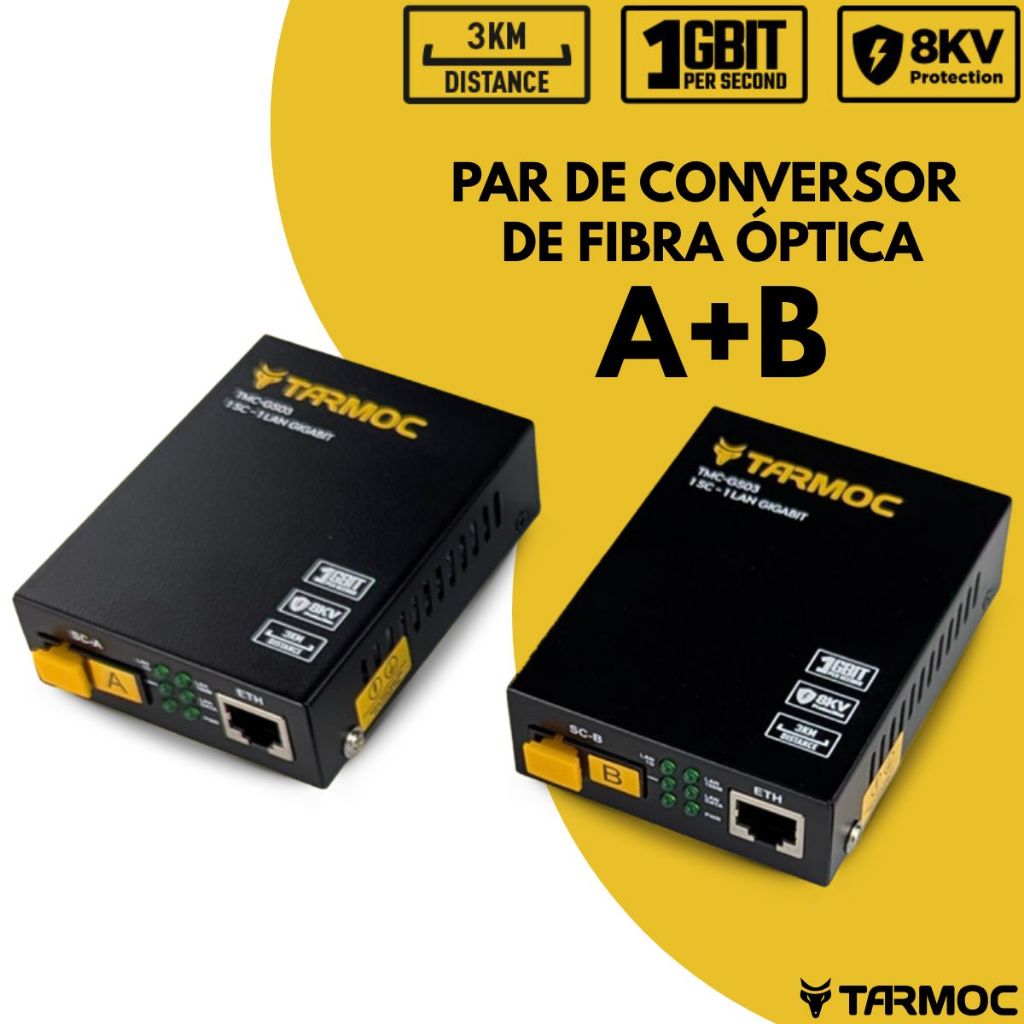 Tarmoc TMC-GS03  CONVERSOR DE FIBRA ÓPTICA MÍDIA