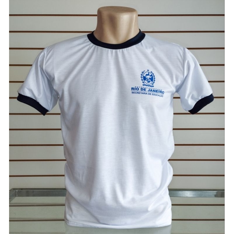 Camisa Uniforme Escolar Estadual RJ  Poliéster Su