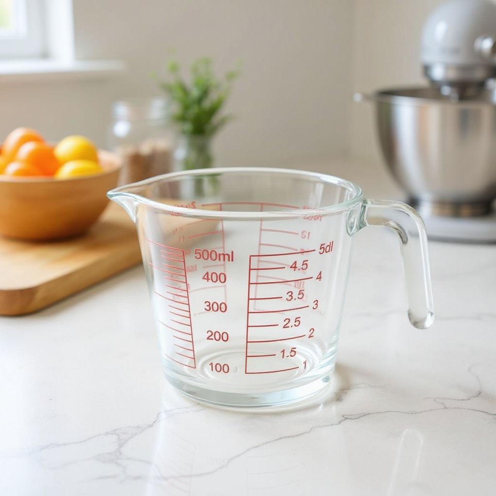 Jarra Medidora De Vidro 500ml com Alça Para Recei