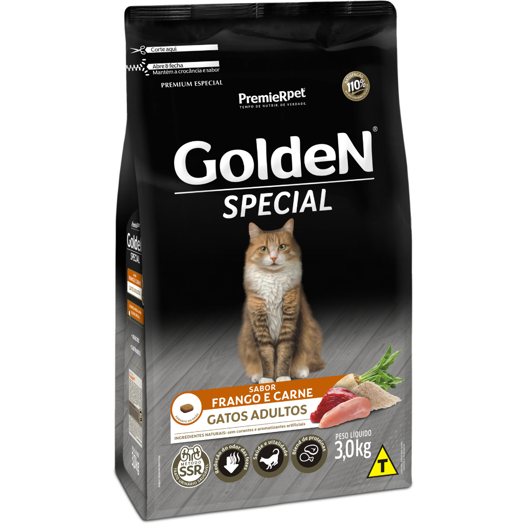 Ração Golden Special Gatos Adultos Frango e Carn