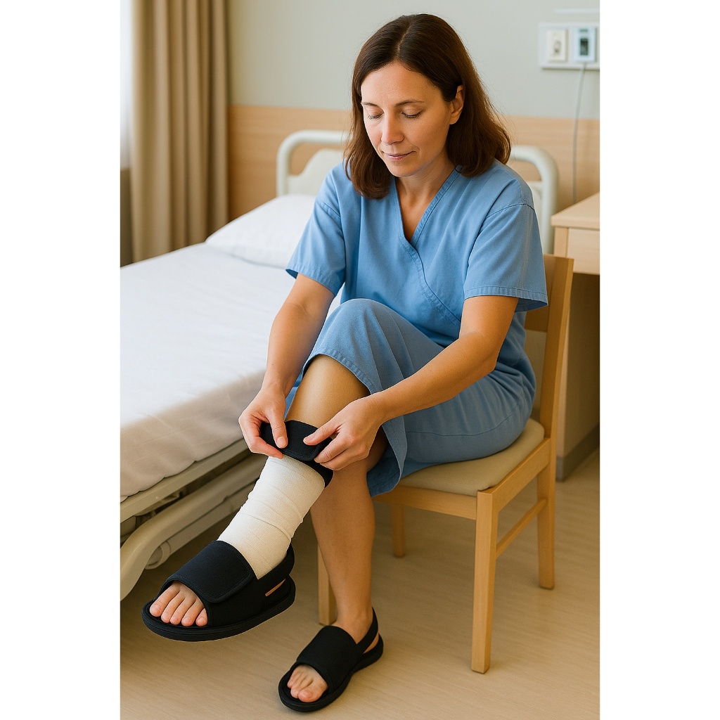 Pantufa Ortopédica Terapeutica Com Fechamento em 