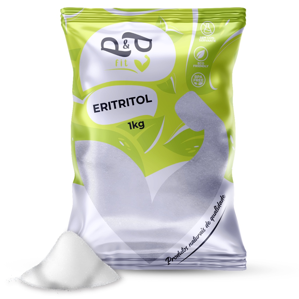 Eritritol Cristal 1Kg Adoçante 100% Puro Natural