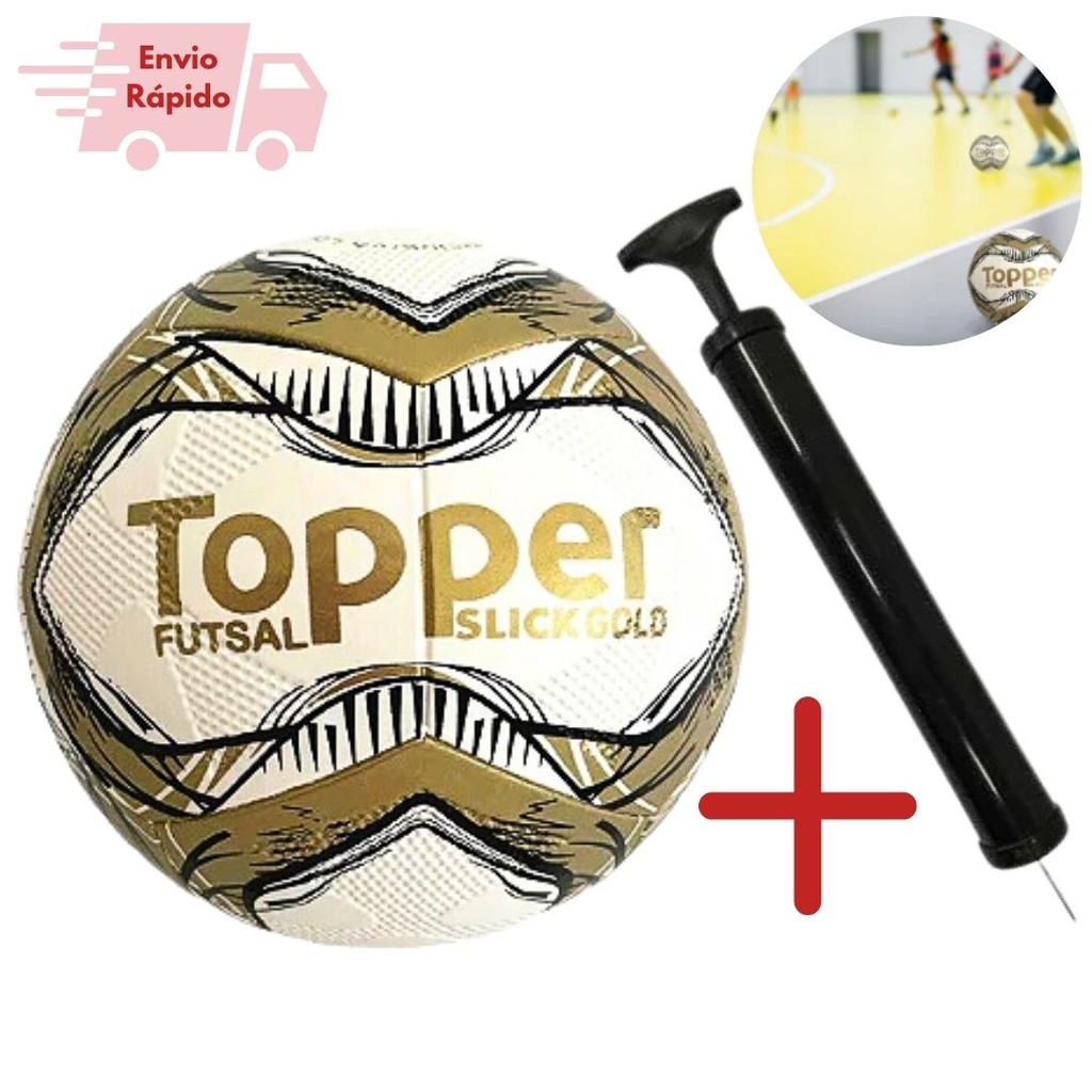 Bola de Futsal Topper Slick Gold E Bomba Oficial O