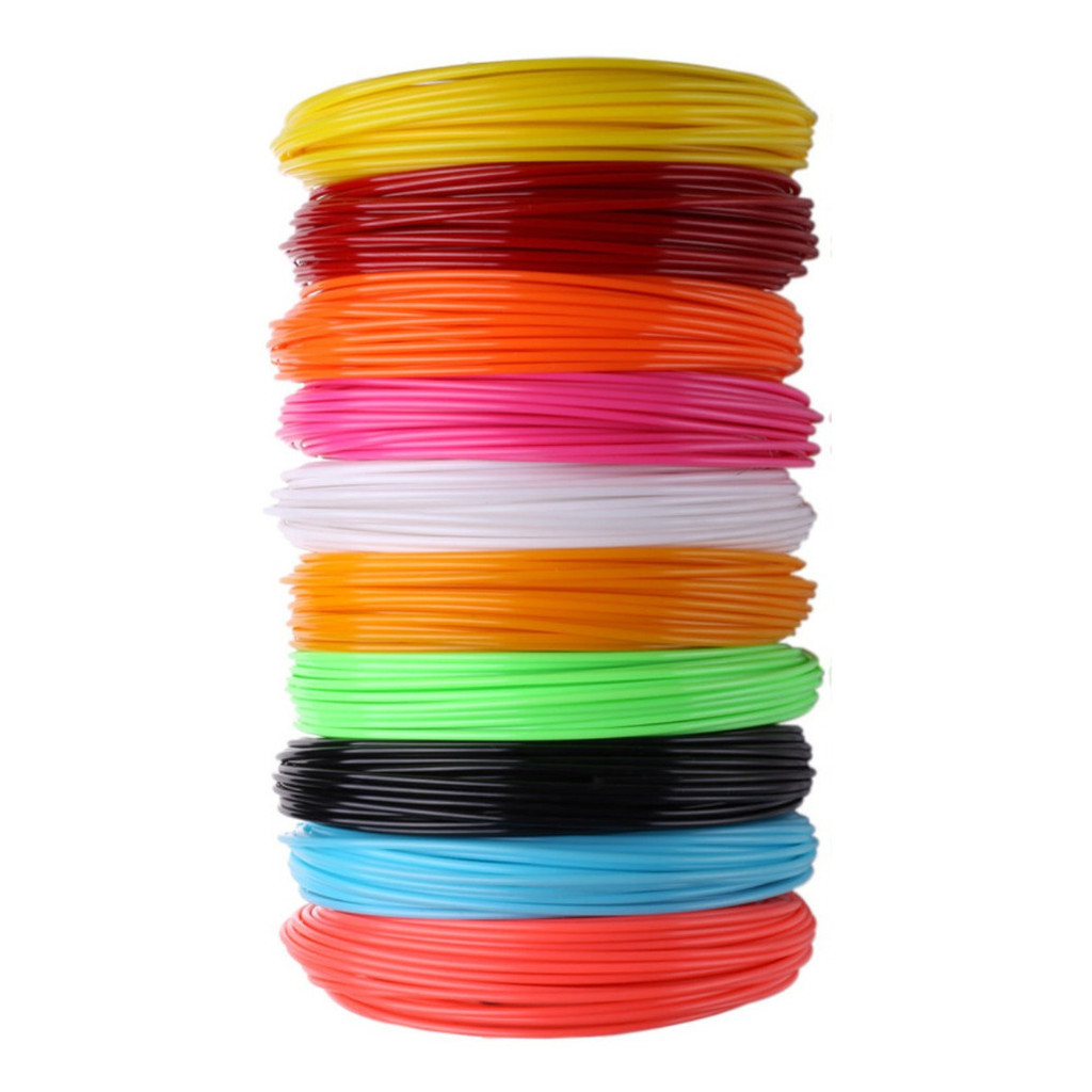 Kit Filamento PLA 10 Cores 100m | 10x10m | Compat 