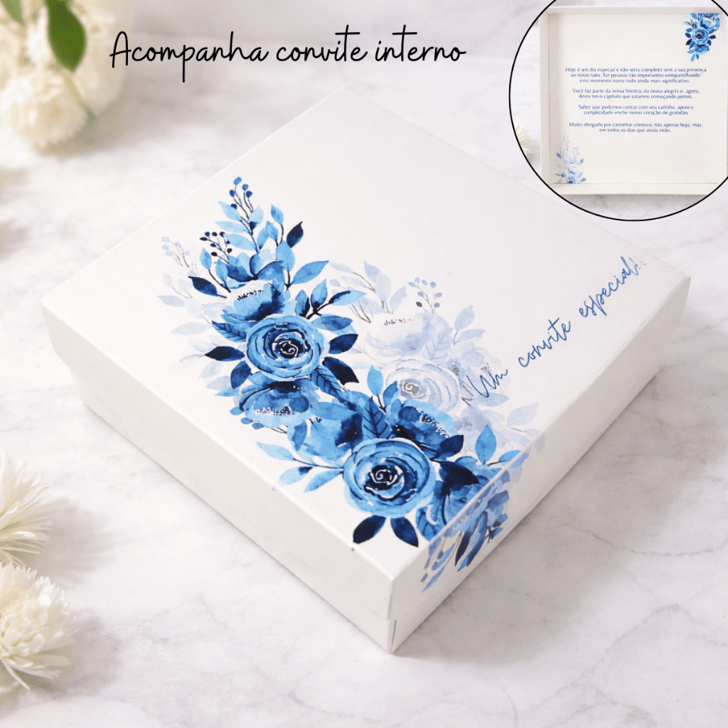 Caixa Personalizada Convite Padrinhos de Casamento