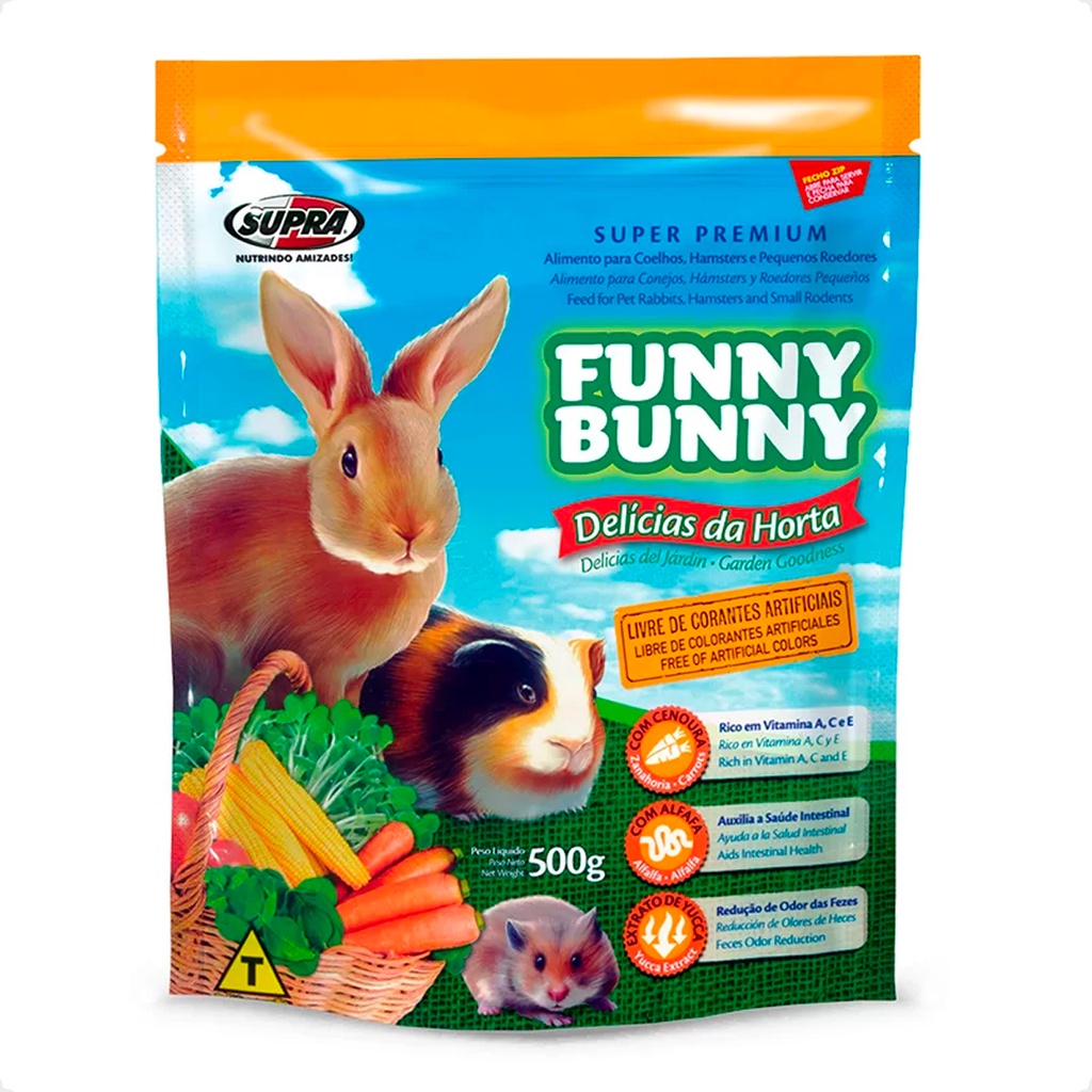 Ração Funny Bunny 500 gr Delícias da Horta Coel