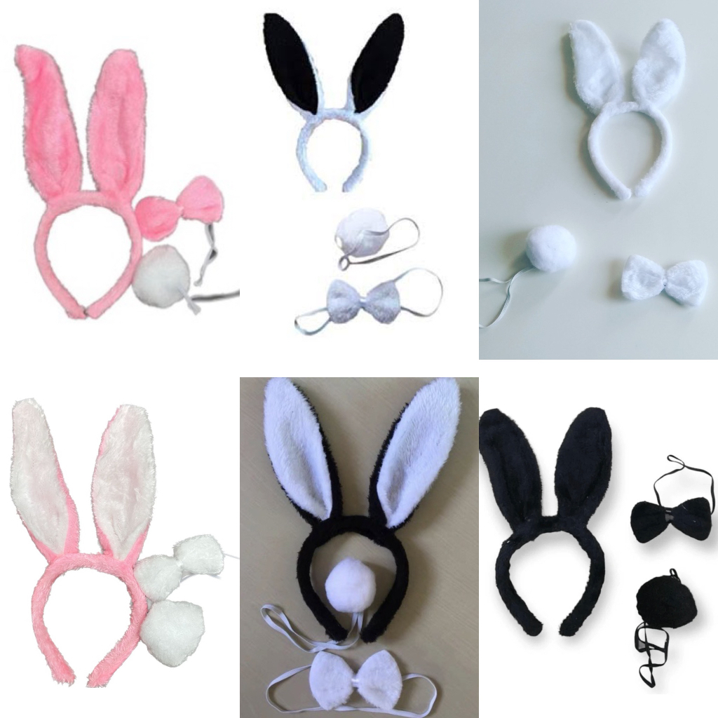 Kit  Coelhinho Para Fantasia Cosplay (tiara+gravat