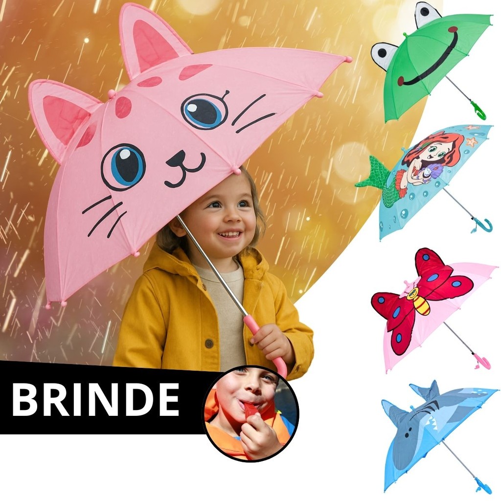 Guarda Chuva Infantil Criança Automático Reforç