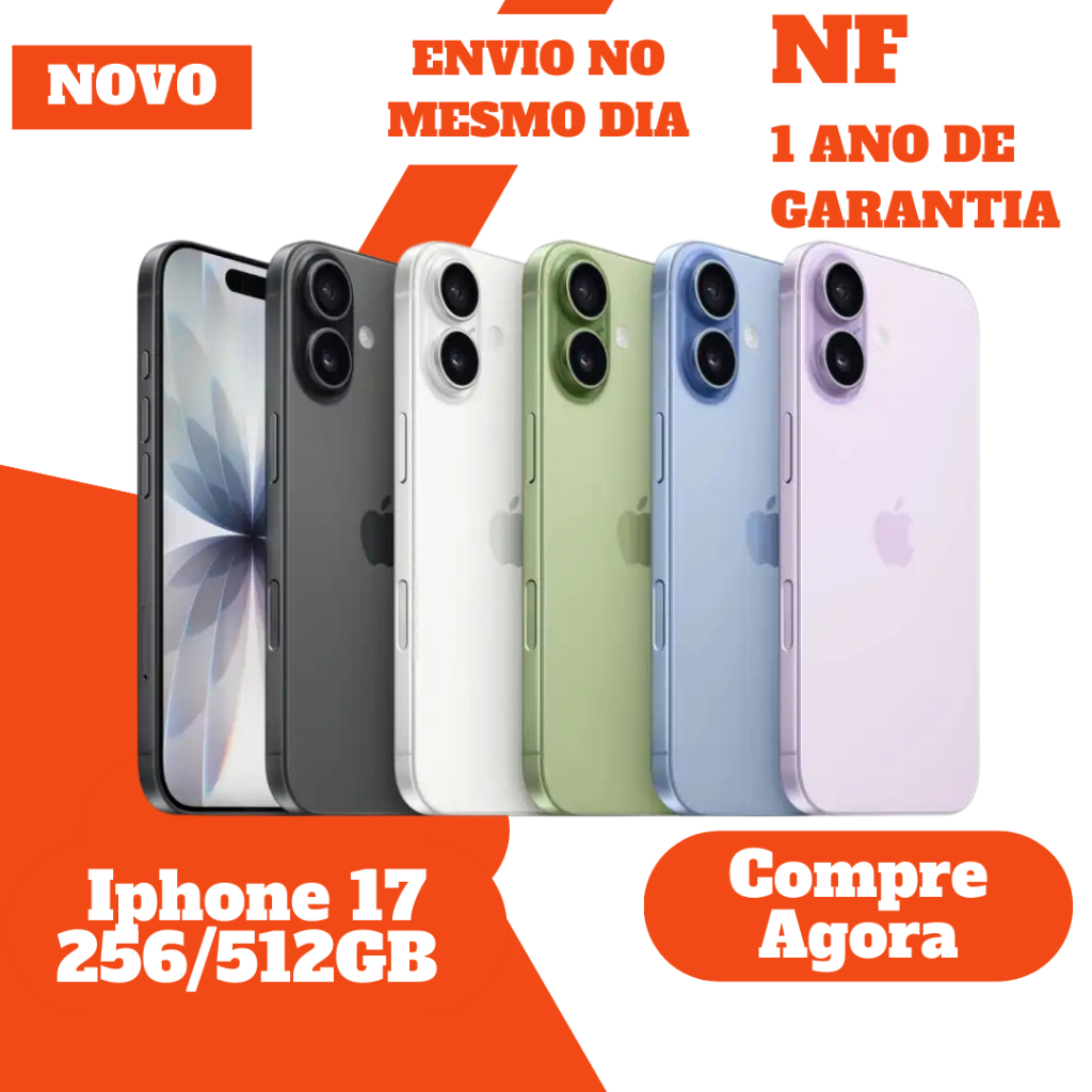 [LANÇAMENTO] iPhone 17 5G 256GB Novo Original Gar