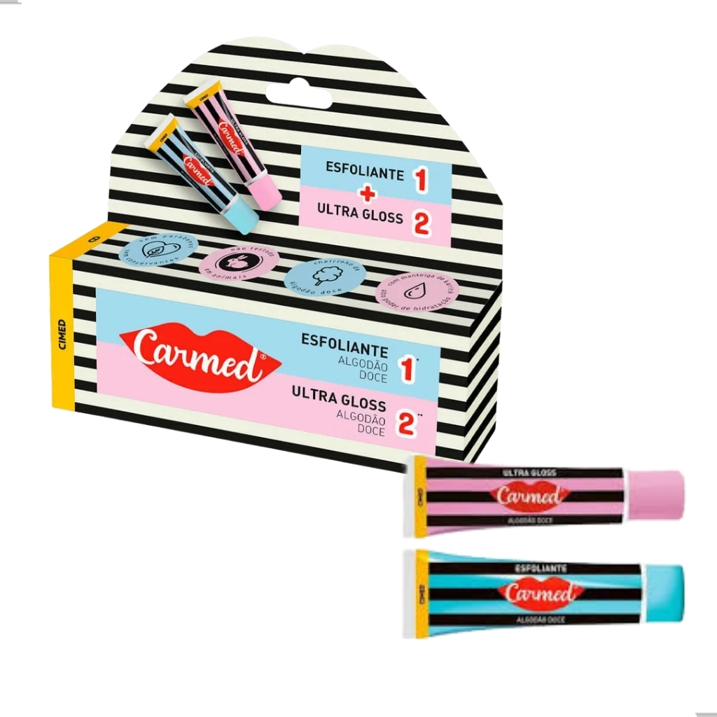 Kit Carmed SOS Lábios 2 em 1 Esfoliante Labial e 