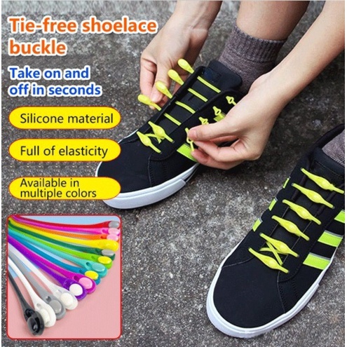 12 Unid . Cadarços Elásticos De Silicone Moda Un