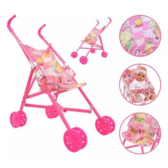 Carrinho De Boneca Bebe Reborn Brinquedo Infantil 