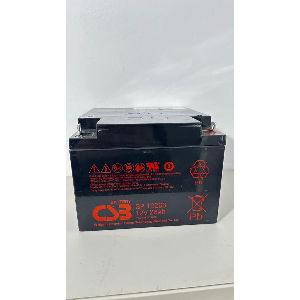 BATERIA CSB 12V 26AH GP 12260 M5 BOLT ORIGINAL 
