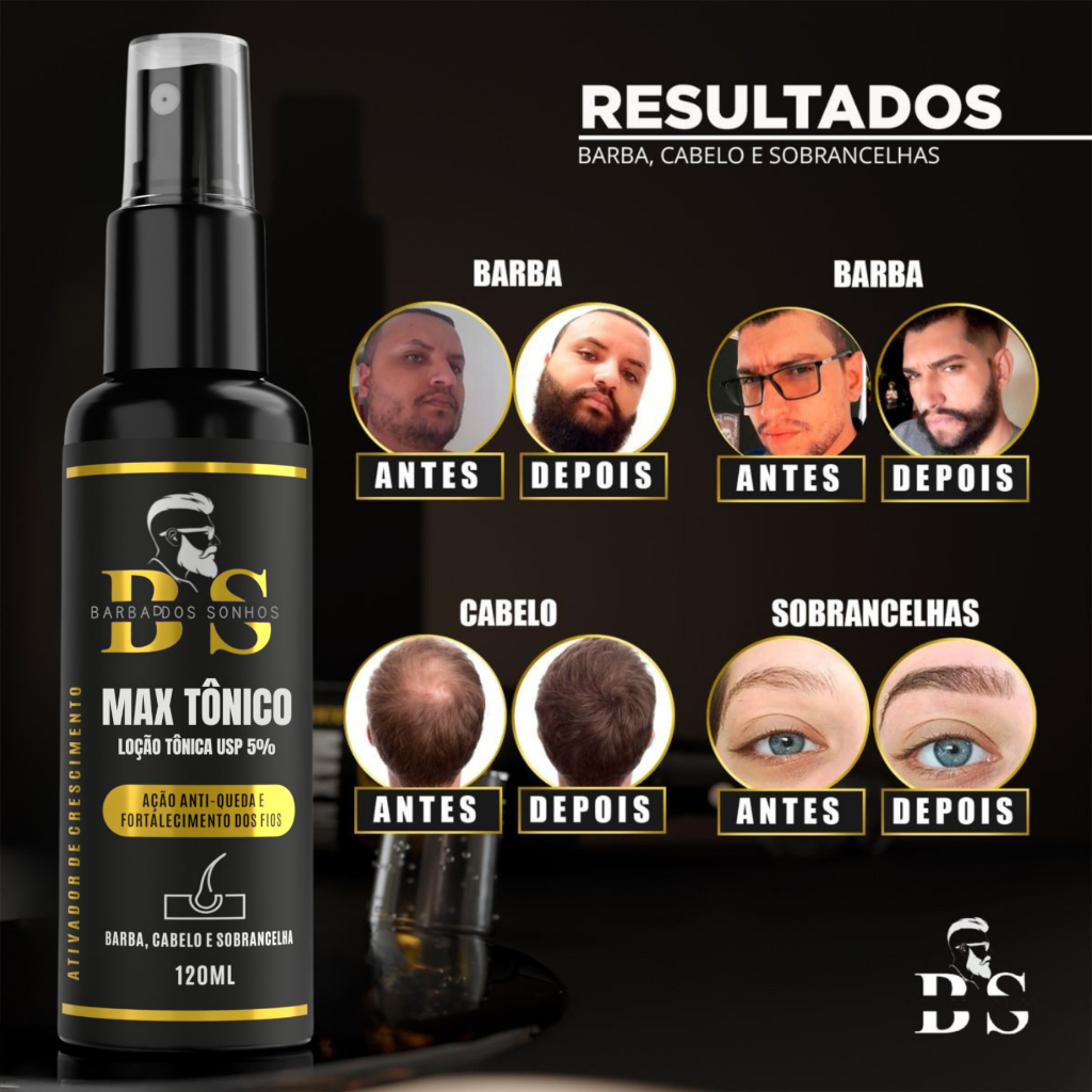 Max Tônico Capilar Cresce Cabelo Sobrancelha e Ba