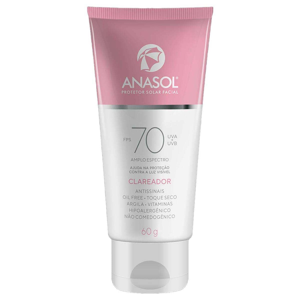 Protetor Solar Facial Clareador Dahuer FPS70 60g &