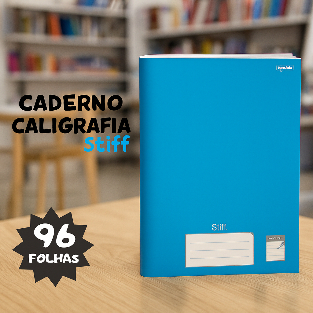 Caderno De Caligrafia Azul 96 Folhas A4 Brochura 2