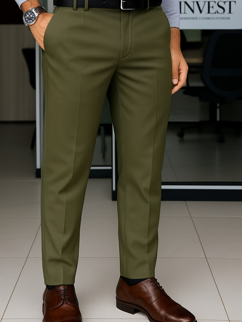 Calça Para Evento Oxfordine Masculina Social Envi