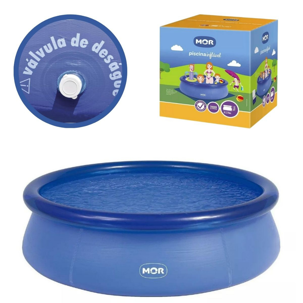 Piscina Inflável Redonda 3400 Litros Fun Mor Pici