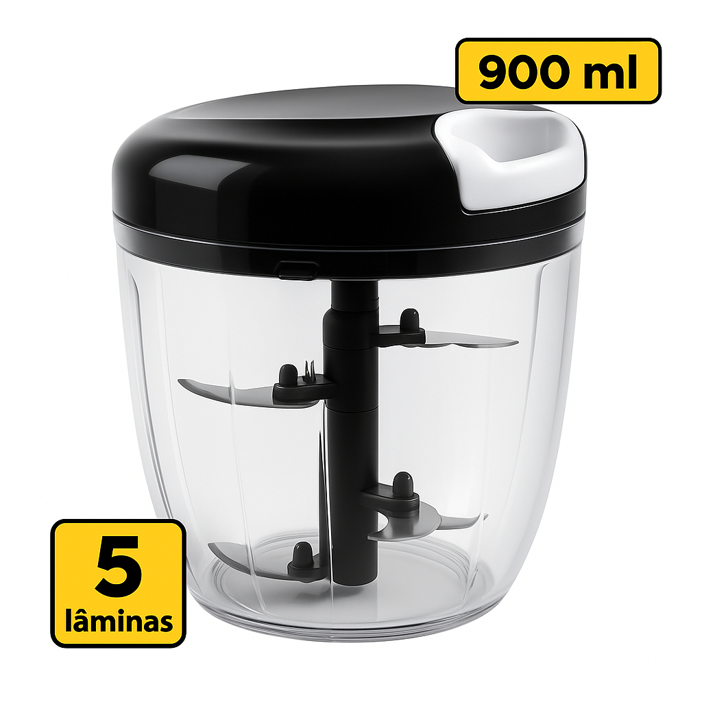 Kit Processador Manual de Alimentos 900 ml Tritura