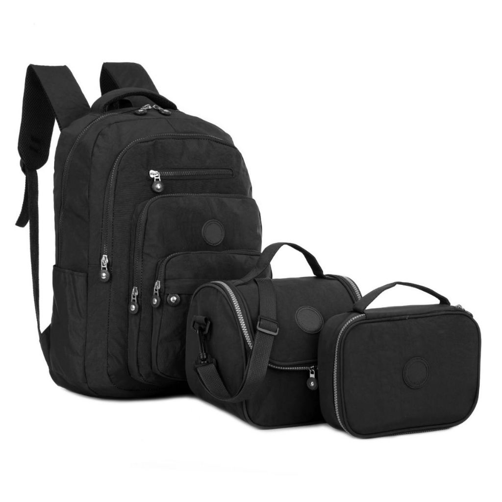 Kit Mochila Reforçada Escolar Notebook Estojo Lan