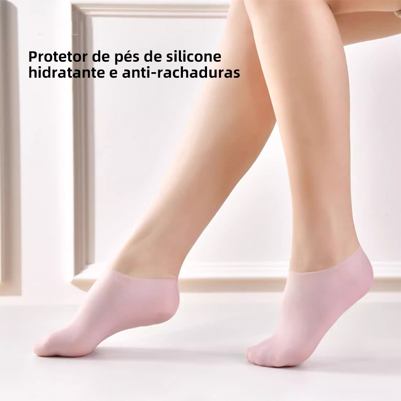 2 Pcs Meias De Silicone Para O Cuidado Dos Pés Ge