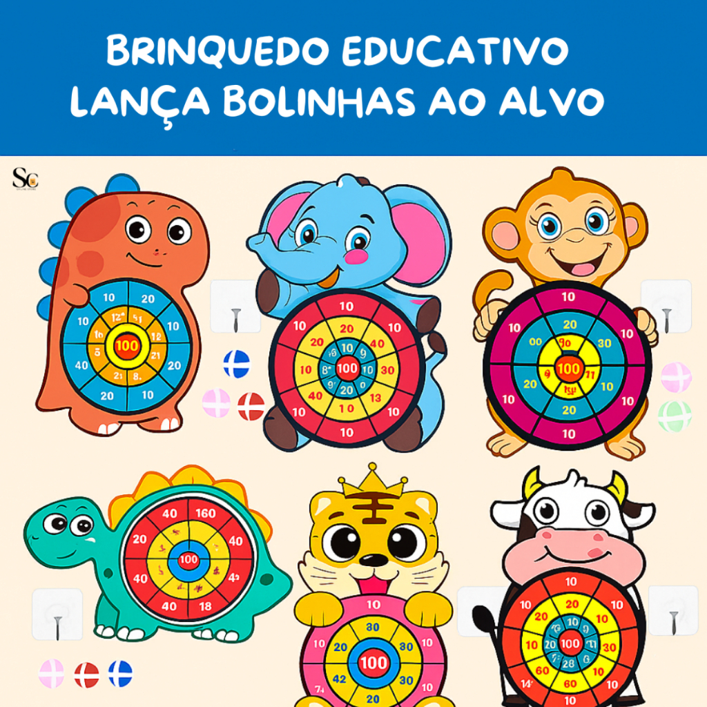 Jogo Tiro Ao Alvo Infantil Com Bolinhas De Velcro 