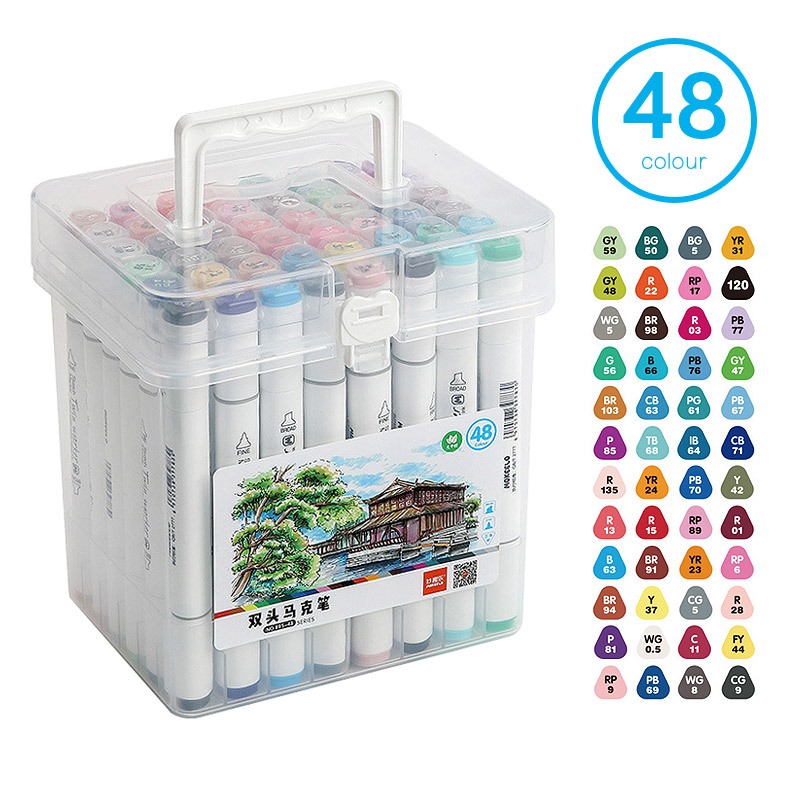 18/24/36/48/60/80 Estojo Bolsa Caneta Marcadores C