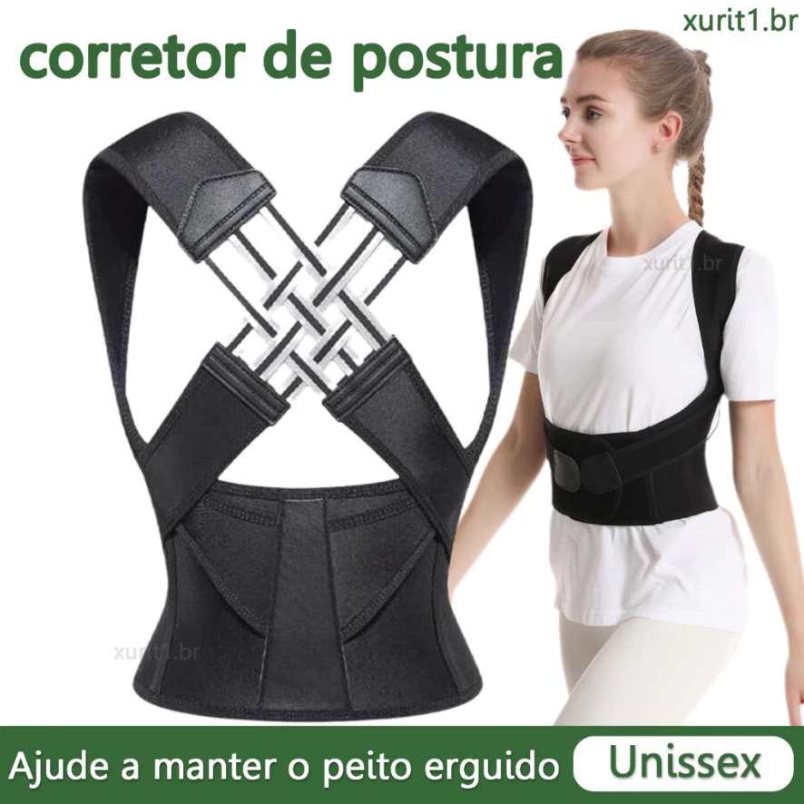 Cinta Corretor Postural Magnético Unissex Dor Aju