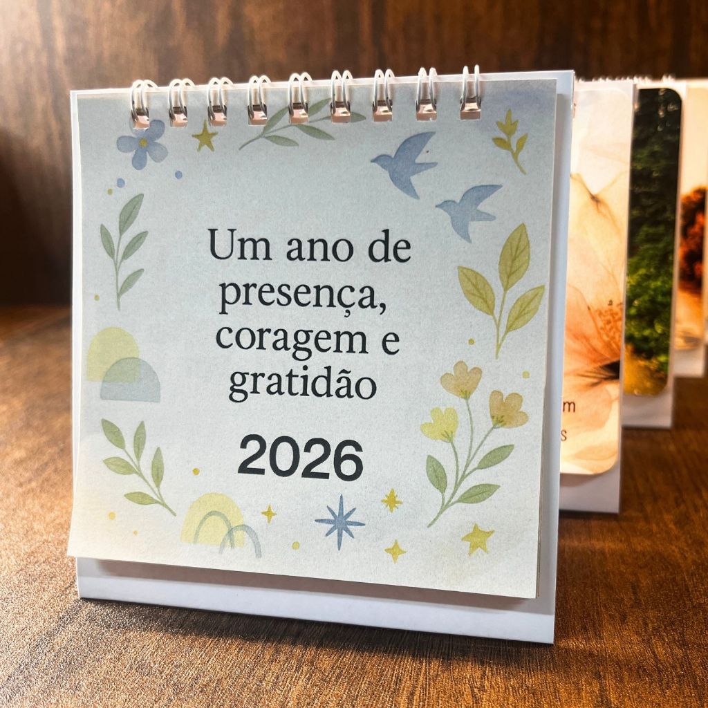 Calendário de Mesa 2026 | Mensagens Reflexivas (U