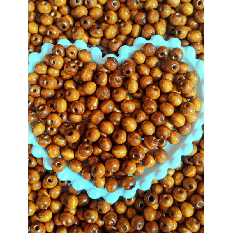 Bola passante de madeira 8 mm 60 unidades/artesana