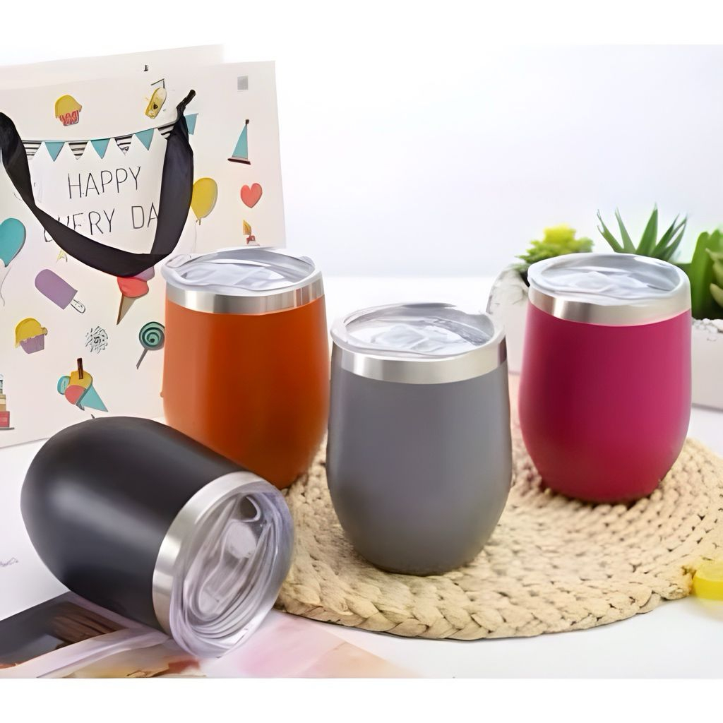 Ovo Copo Térmico 360ml Em Inox Com Tampa Acrílic