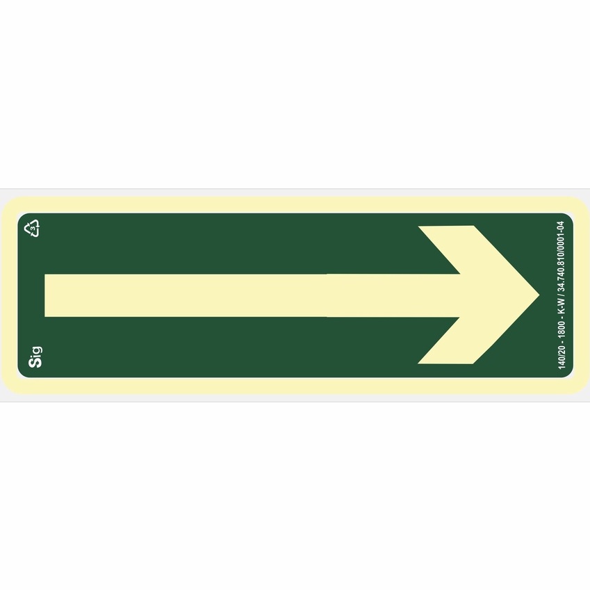 Placa de Sinalização p/ RODAPÉ 07x20cmm