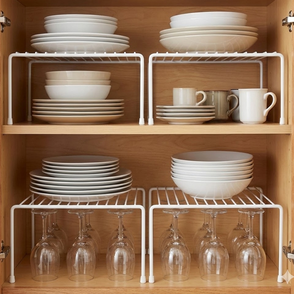 Kit Organizadores de Armario Aramado Cozinha Prate