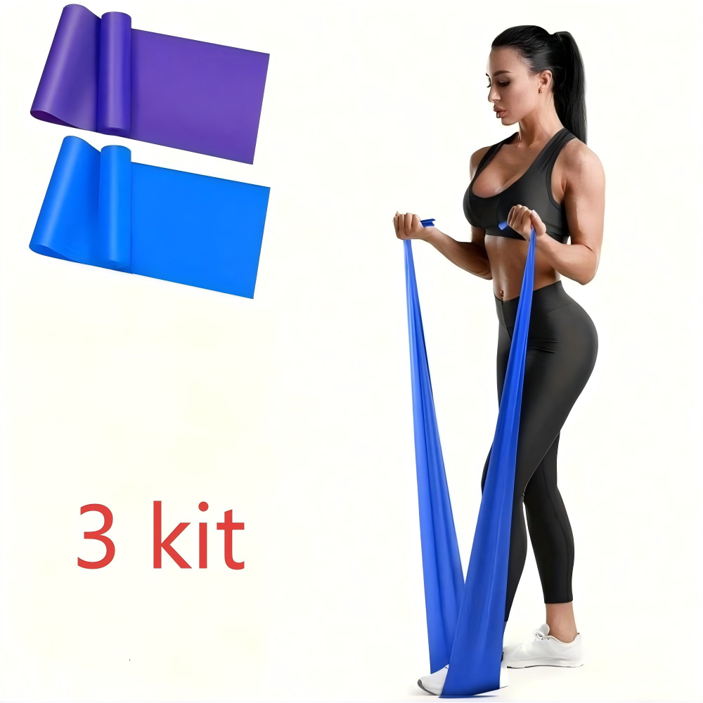 3 Thera Band Faixa Elástica 1,5 Metro Para Exerc