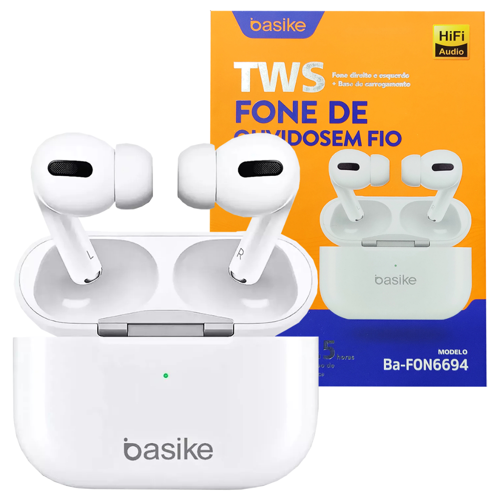Fone Sem Fio Bluetooth TWS Basike Intra Auricular 