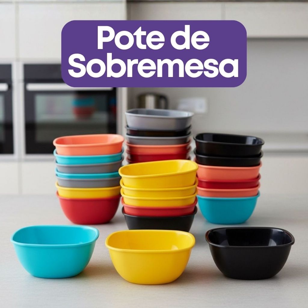 Kit 50 Potes Plásticos 300ml Sobremesa Açaí Sor