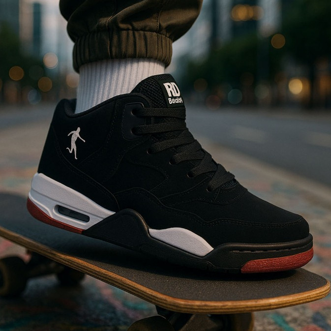 Tenis botinha 4 conforto masculino dia a dia basqu