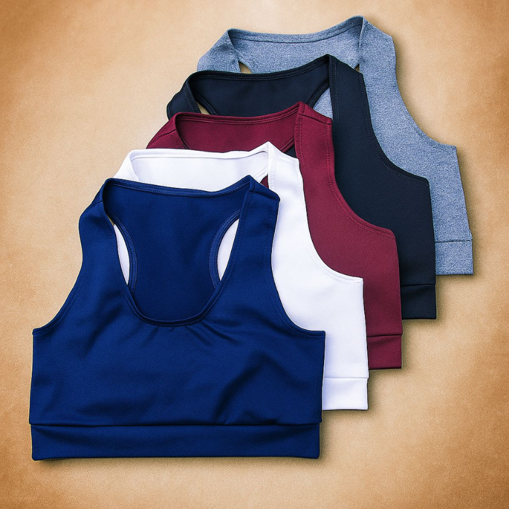 KIT 5 Top Fitness Feminino para Malhar Suplex Moda