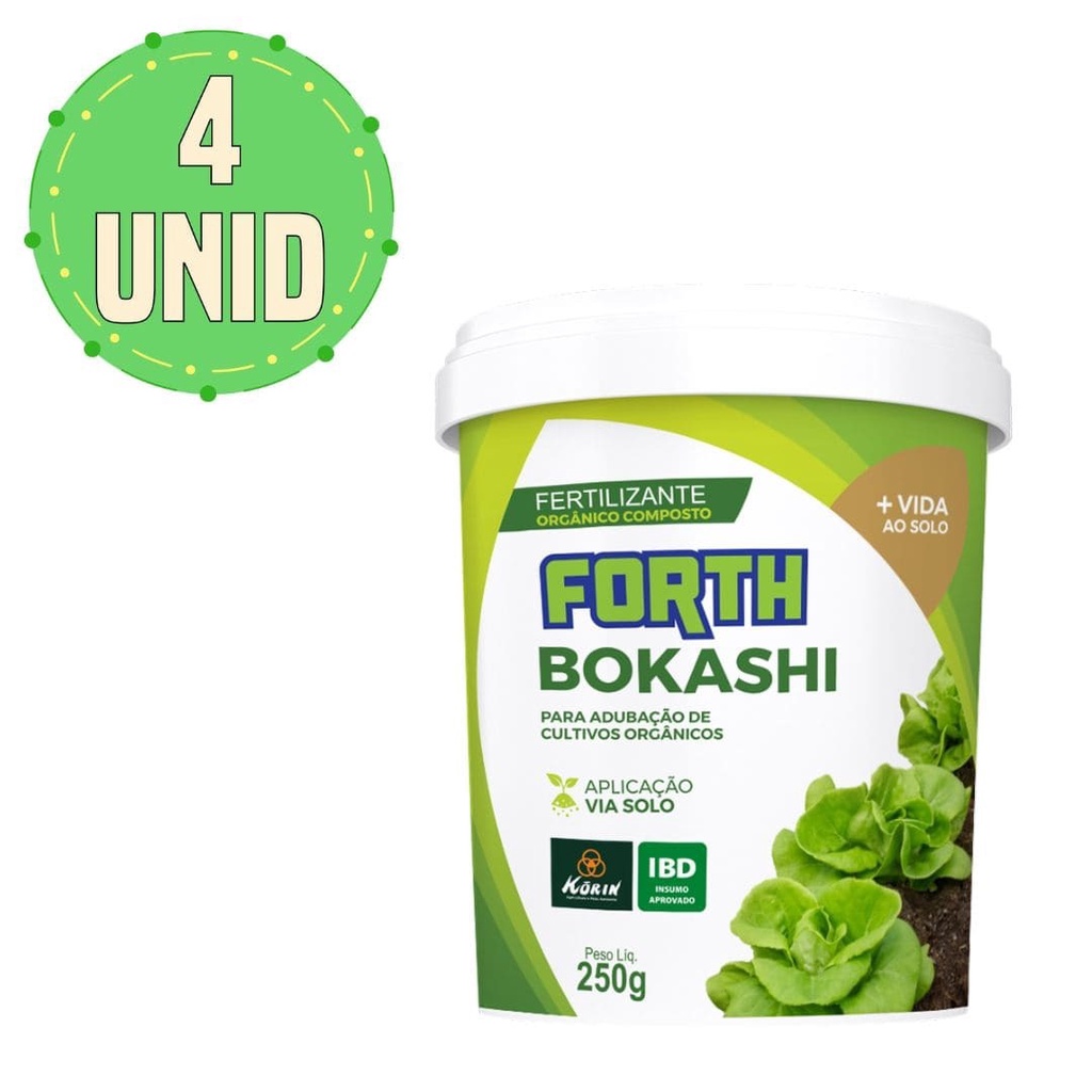 Kit 4 Fertilizante Orgânico Forth Bokashi Para Ad