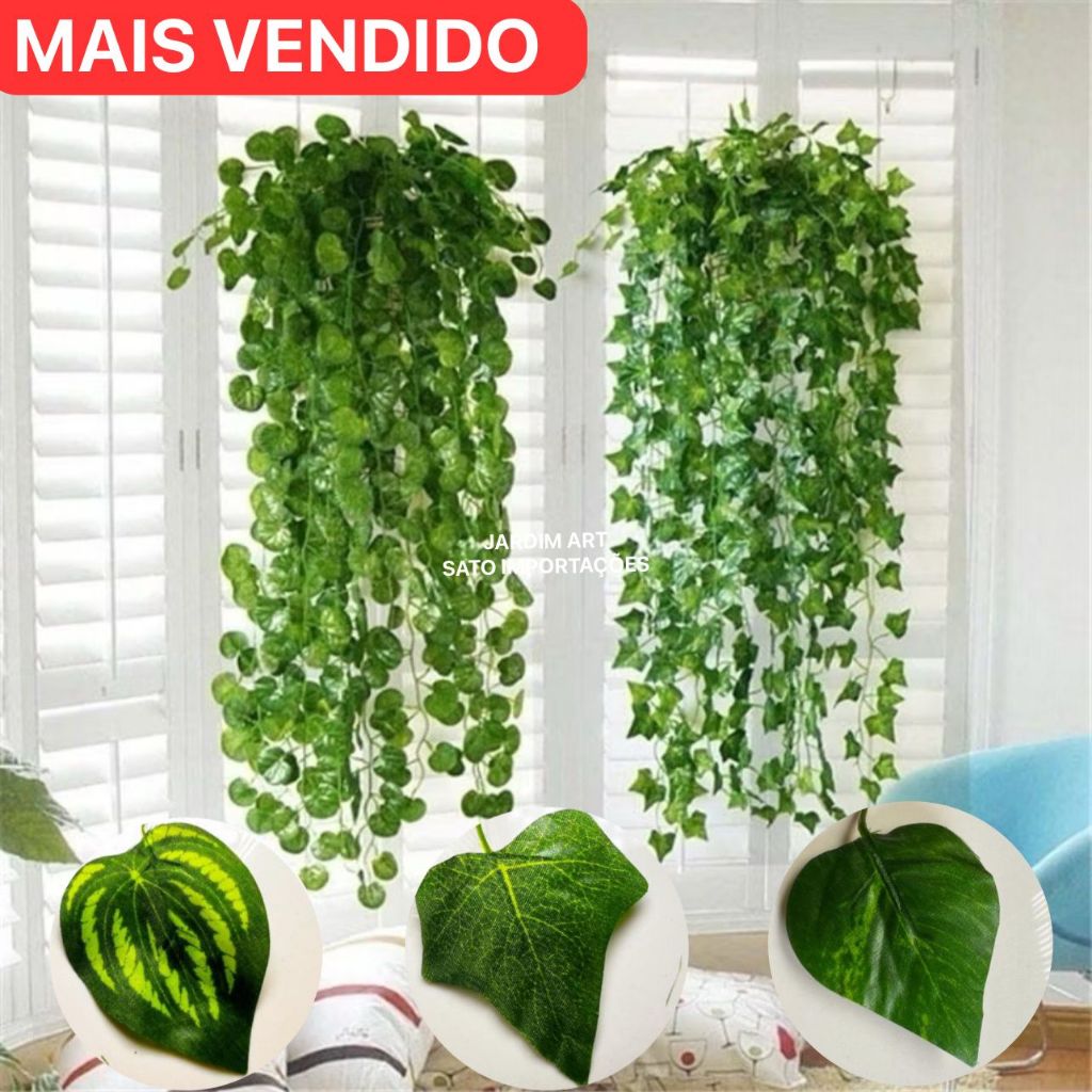folha artificial 2M, planta pendurada, decorativa