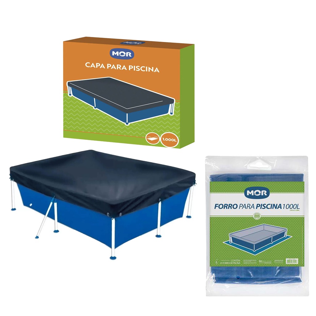 Kit Capa Para Piscina 1.000 Litros + Forro De Prot