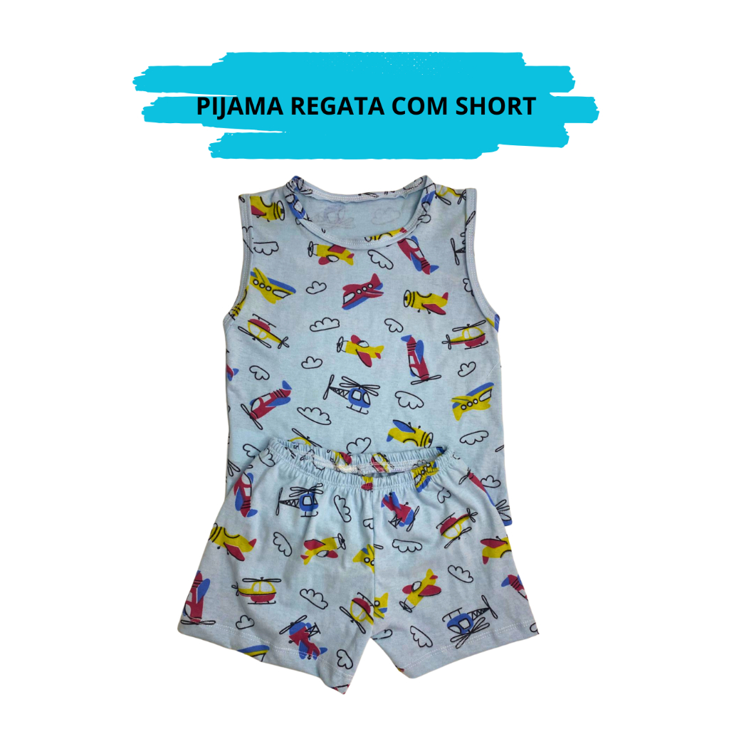 Pijama Regata Masculino Infantil Menino 02 Ao 16 1