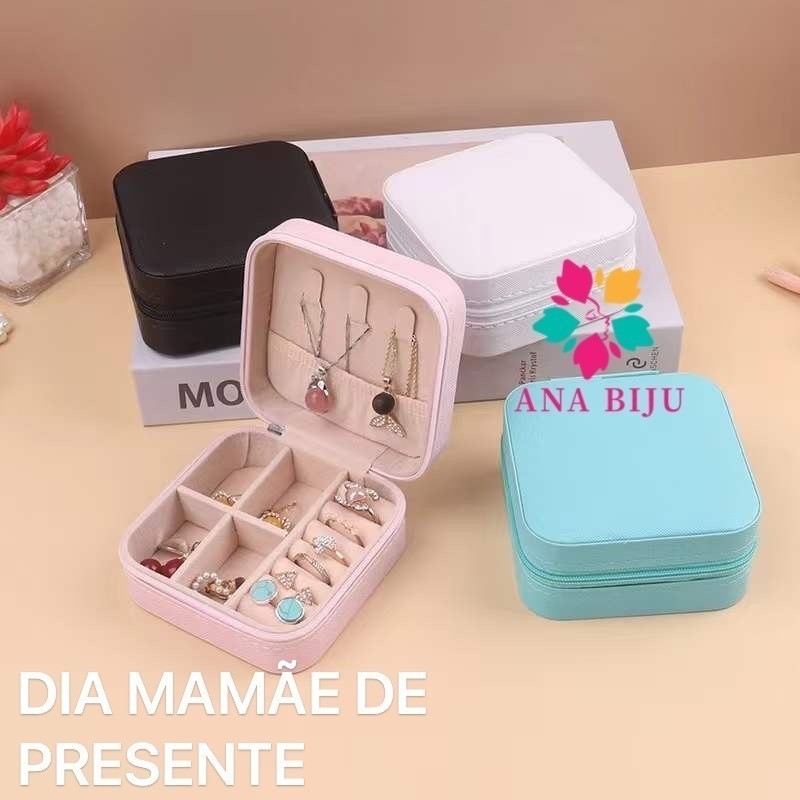 KIT 6 Peças Organizador Porta Joias Portátil Via