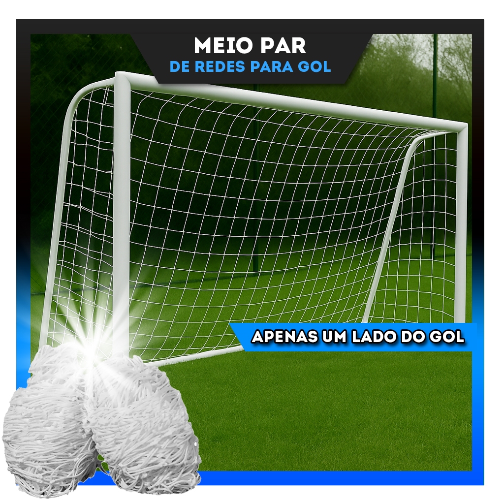Meio Par Rede de Gol Futebol, Salão, Futsal (3,20
