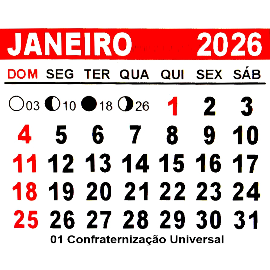 50 Mini Calendário 2026 Bloquinho para Ímã de G