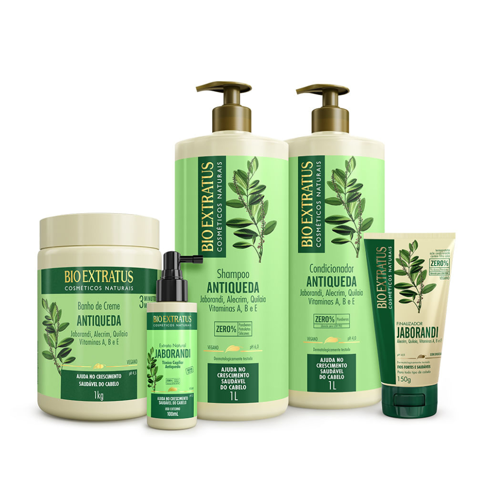Kit Jaborandi Antiqueda Shampoo Condicionador Banh