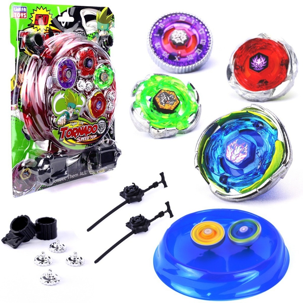Kit 2 Beyblade Metal Led + Lançador + Arena Promo