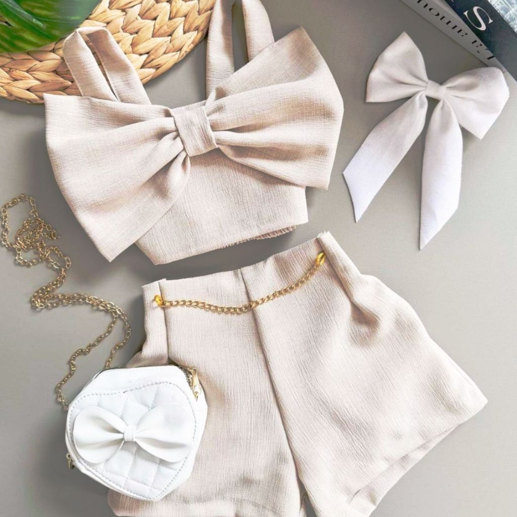 Conjunto infantil feminino verão 2 a 10 anos